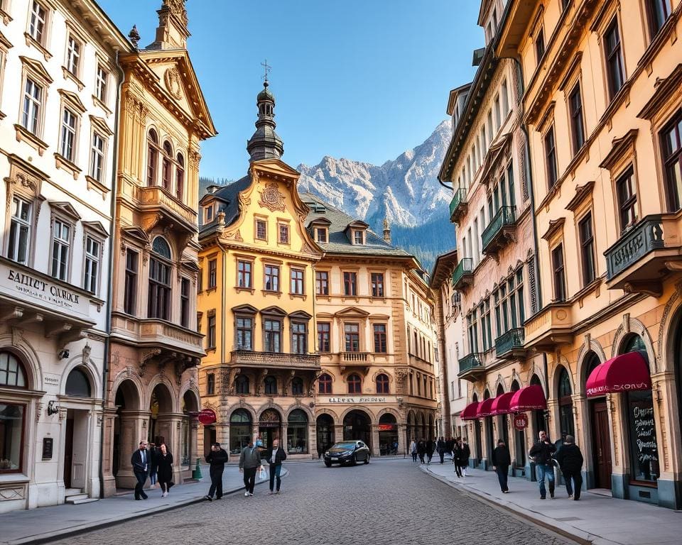 Barocke Fassaden in Innsbruck, Österreich