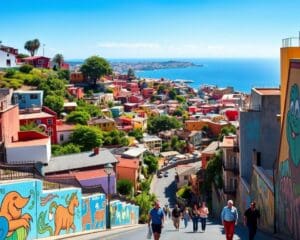 Bunte Straßen von Valparaíso, Chile