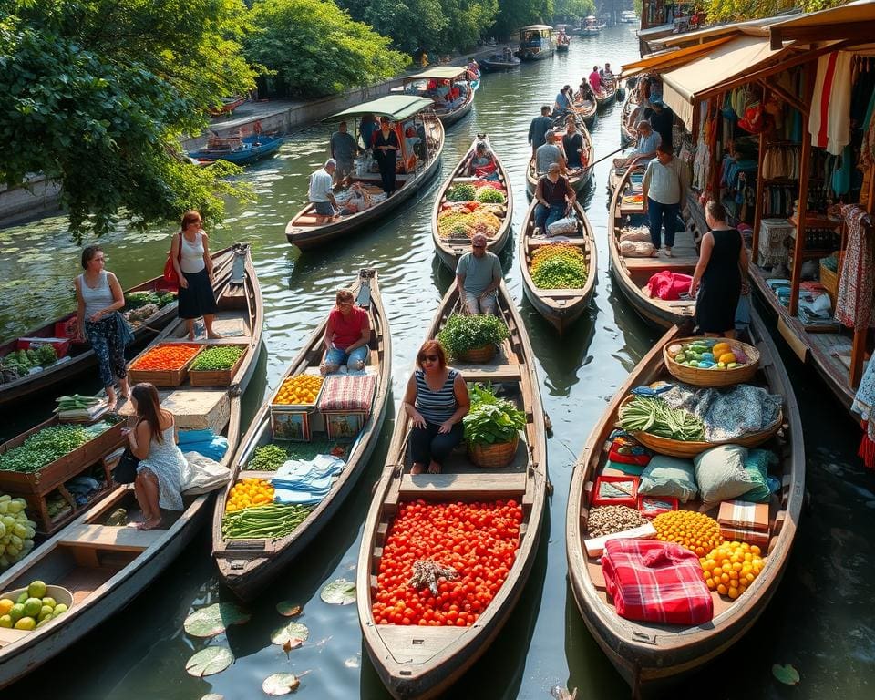 Floating Markets: Shoppen auf dem Wasser