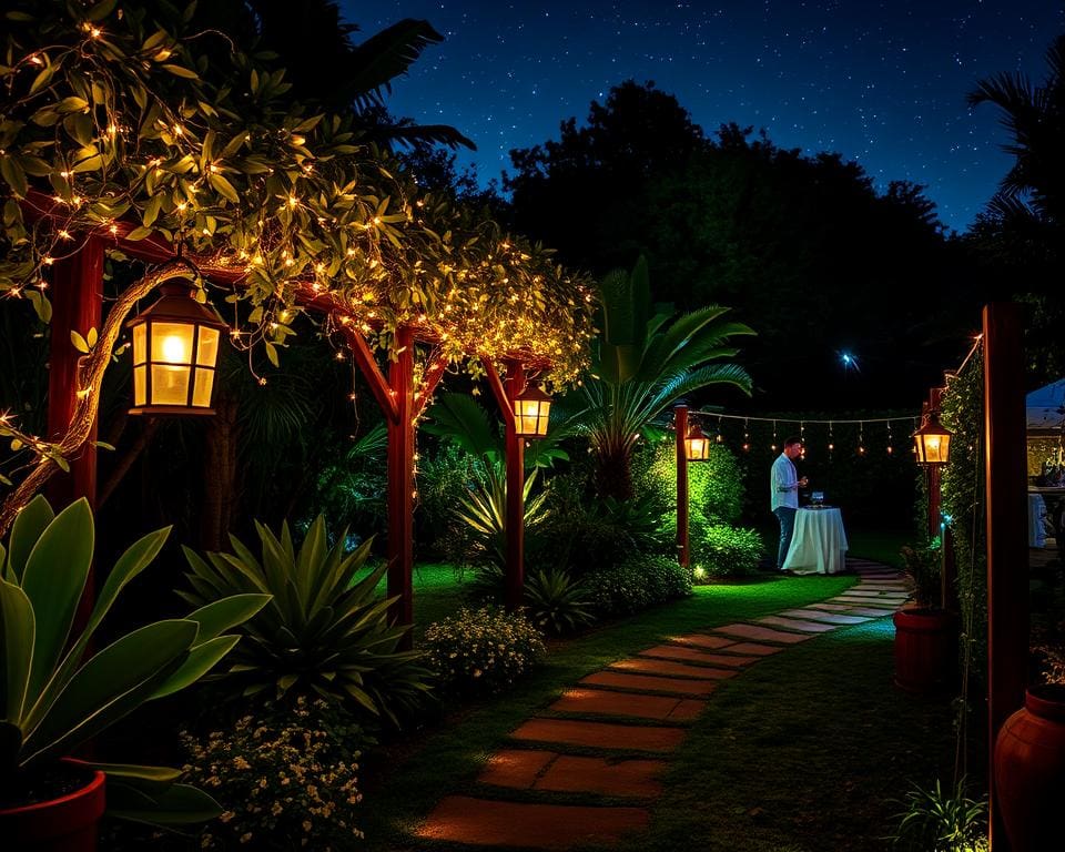 Gartenbeleuchtung zur Schaffung einer stimmungsvollen Atmosphäre