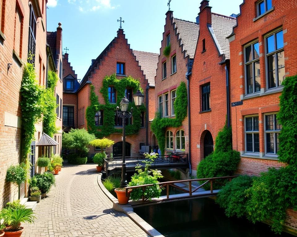 Historische Stadtviertel in Brügge, Belgien