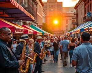 Jazz-Festivals und Straßenmusik in Memphis, Tennessee