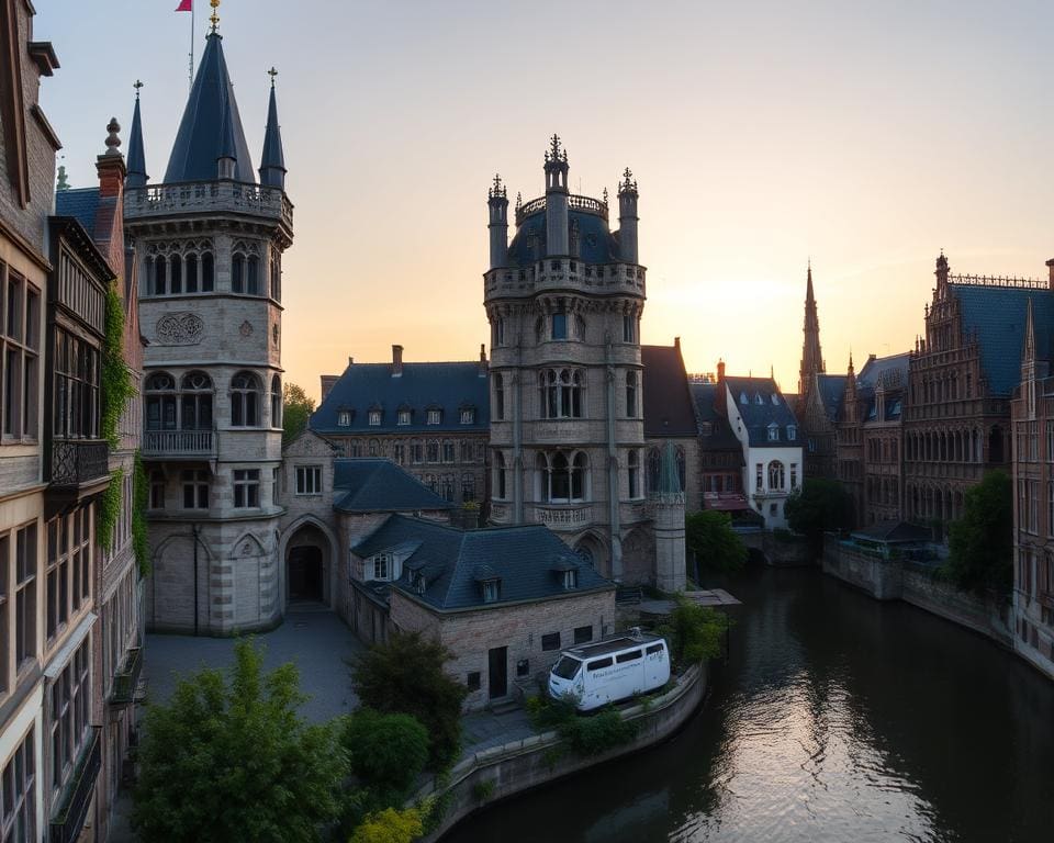 Mittelalterliche Türme in Gent, Belgien