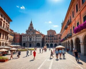 Renaissance-Plätze in Ferrara, Italien