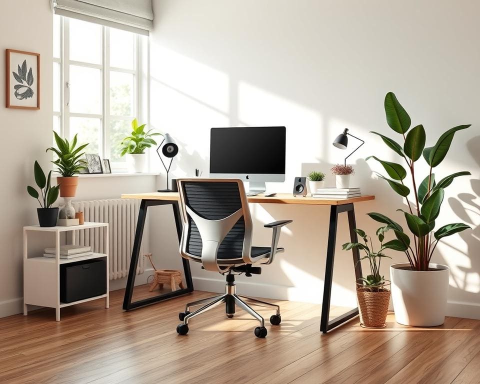 Schreibtischgestaltung für produktive Homeoffice-Tage