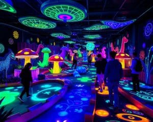 Schwarzlicht-Minigolf: Spielspaß im Dunkeln