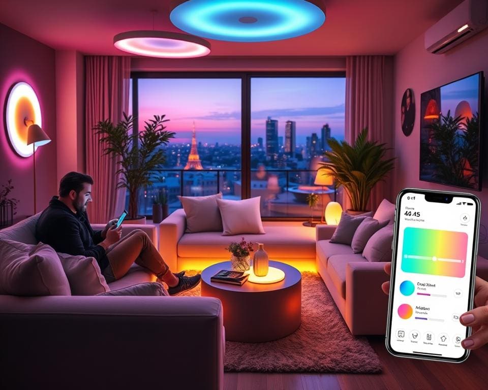 Smarte Lichtsteuerung per App für mehr Ambiente