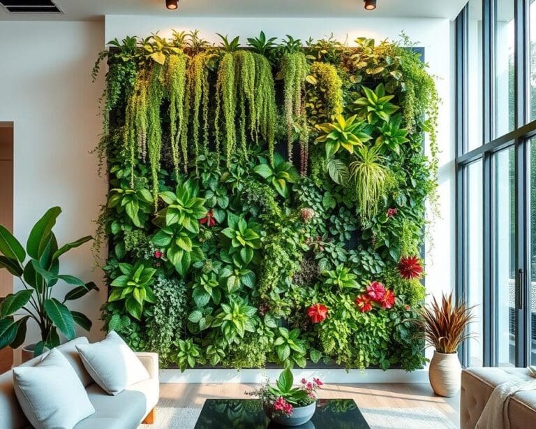 Vertikale Gärten: Grüne Wände für Innenräume