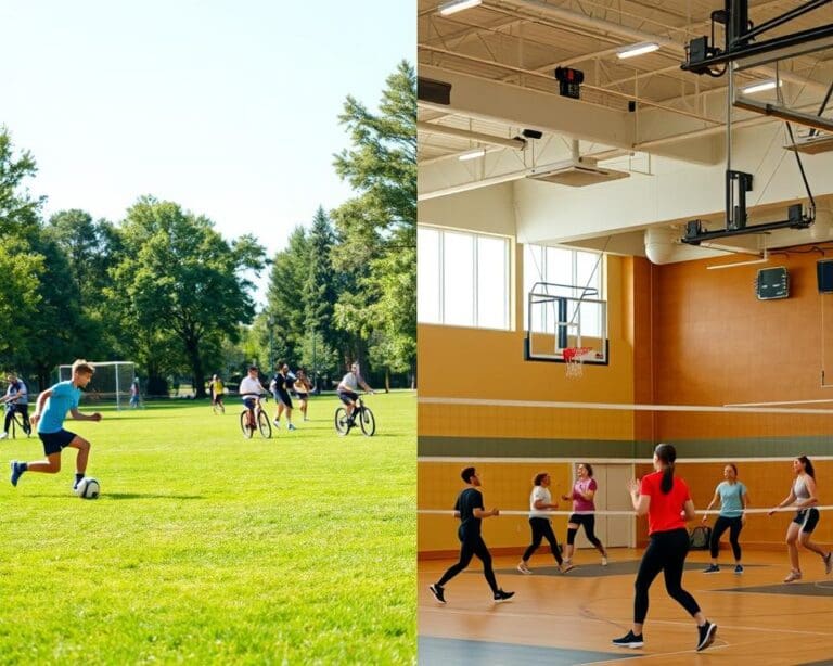 Was ist der Unterschied zwischen Sportarten im Freien und drinnen?