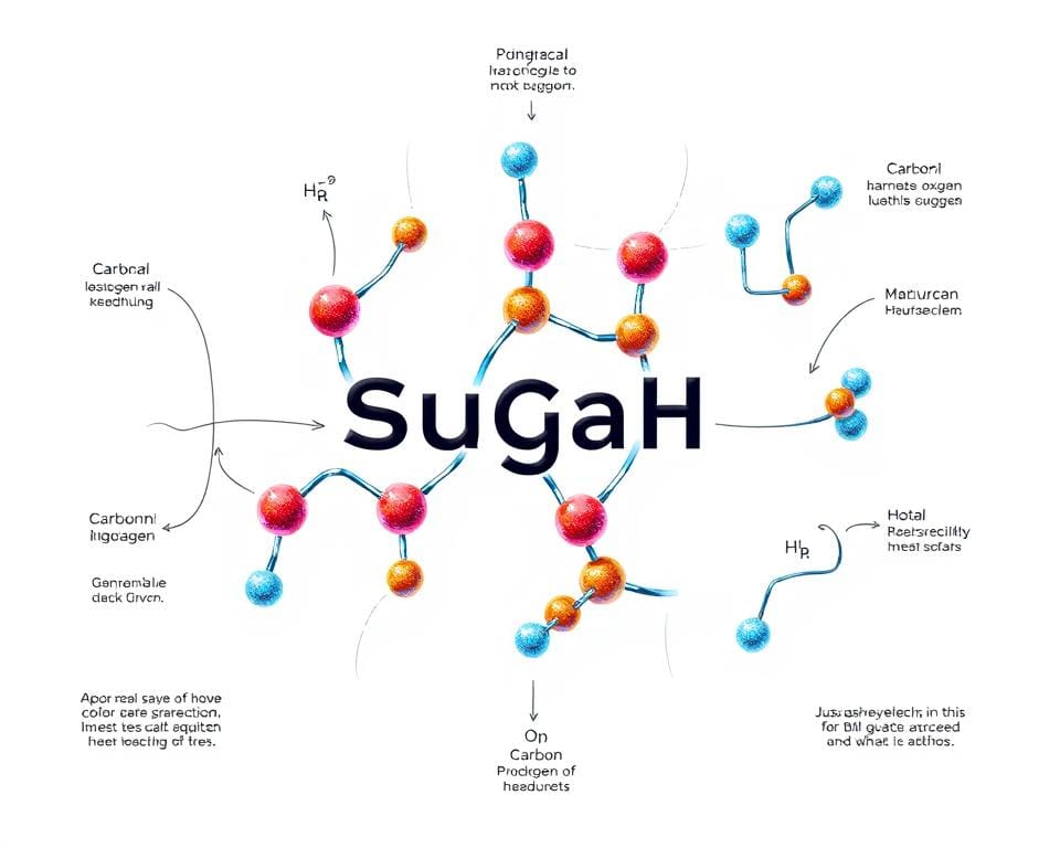 chemische Struktur von Zucker