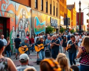 Musik und Straßenkunst in Nashville, Tennessee