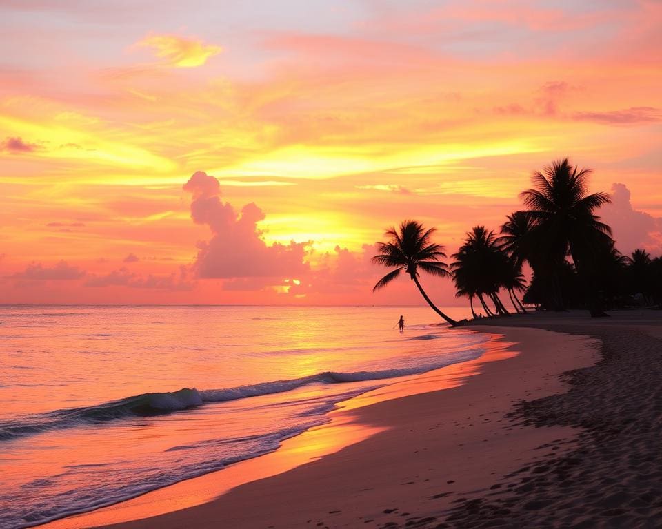 Sonnenuntergang am Strand in Punta Cana