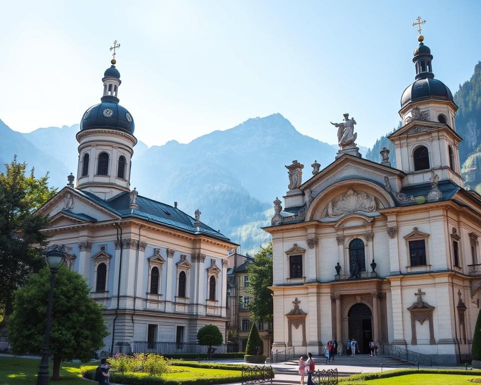 Barocke Kirchen in Innsbruck, Österreich