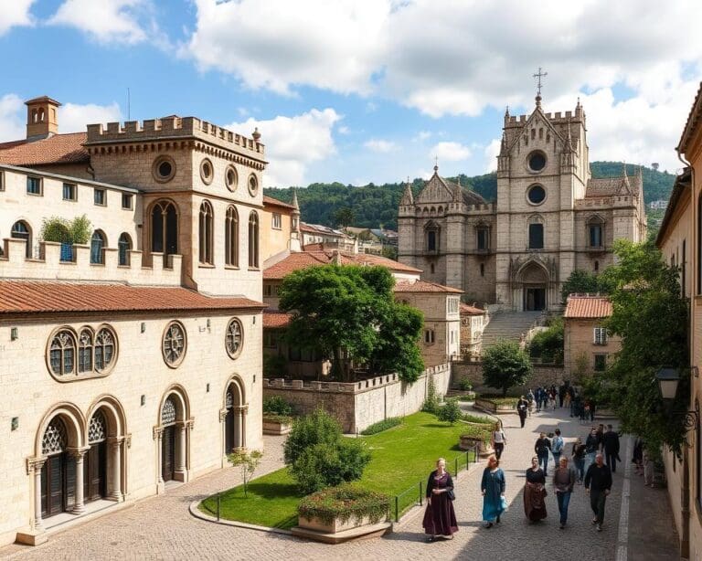 Romanische Architektur in Coimbra, Portugal