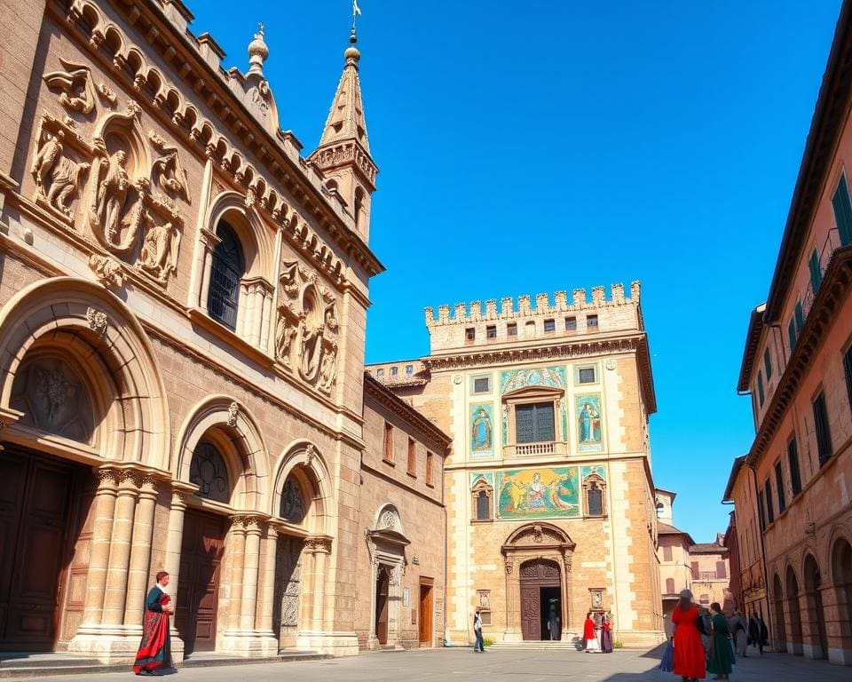 Romanische Bauwerke in Modena, Italien