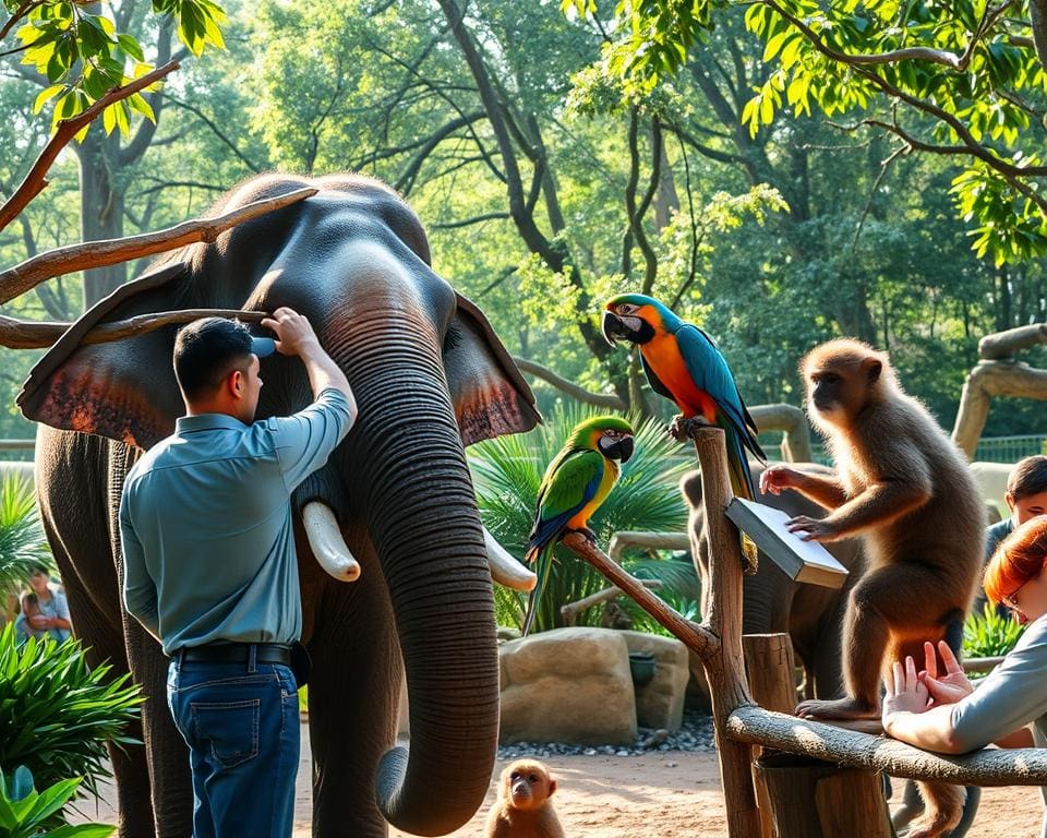 Tierpflege und Gesundheitsüberwachung in Zoos