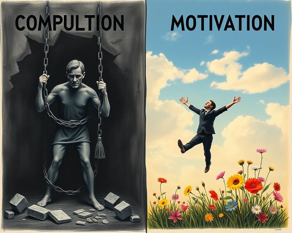 Was ist der Unterschied zwischen Zwang und Motivation?