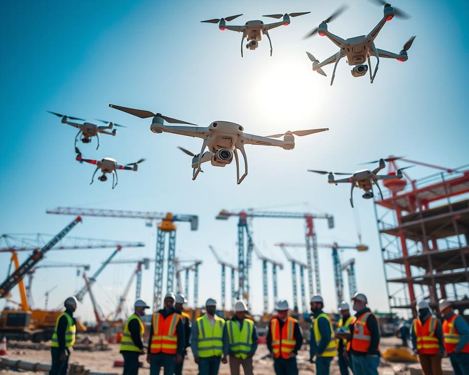 Drohnenüberwachung auf Baustellen