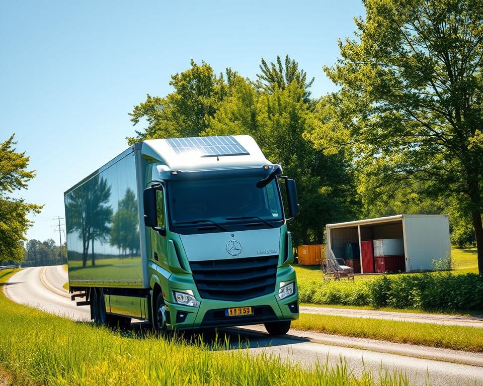 Nachhaltige Logistik-Lösungen mit solarbetriebenen Lkw