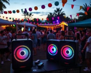 Tragbare Lautsprecher mit Soundeffekten: Perfekt für Partys