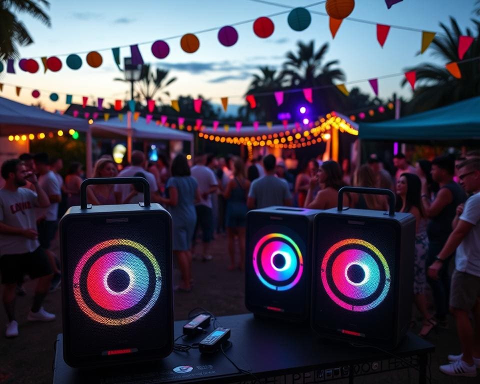 Tragbare Lautsprecher mit Soundeffekten: Perfekt für Partys