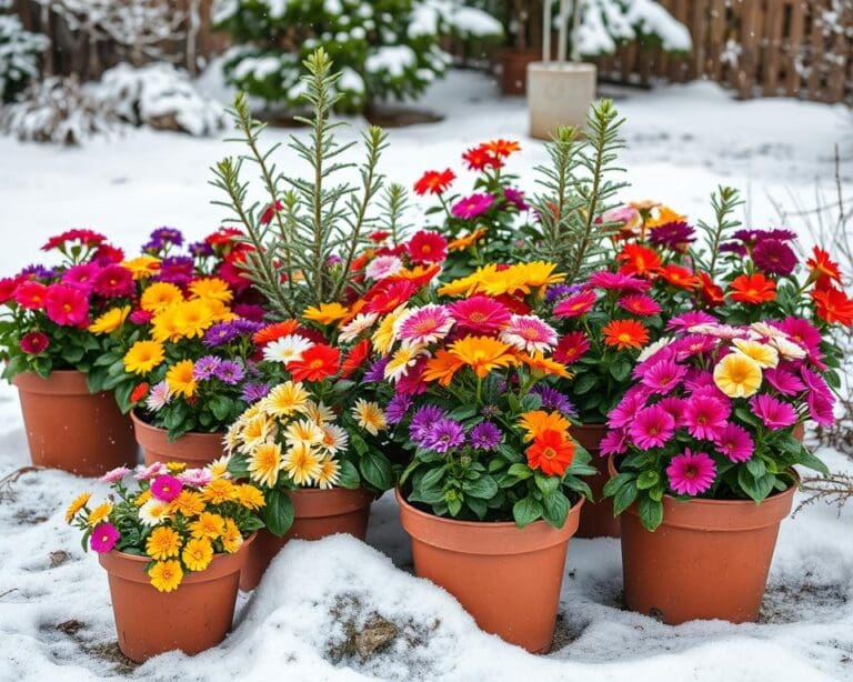 Winterharte Topfpflanzen: Blütenpracht trotz Frost und Schnee