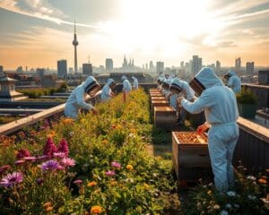 Wie macht ein Berliner Unternehmen Honig auf Dächern?