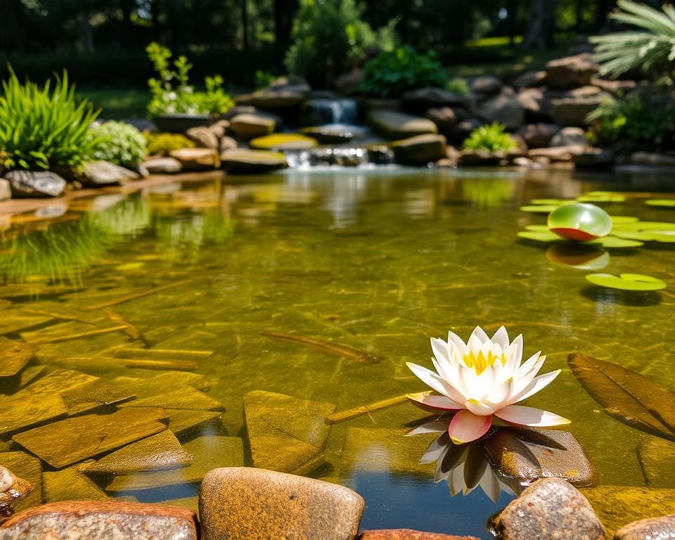 Algenbekämpfung im Teich