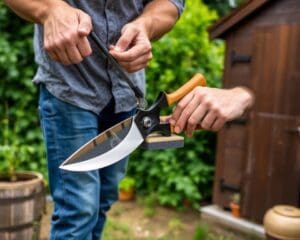 Wie schärft man eine Gartenschere richtig?