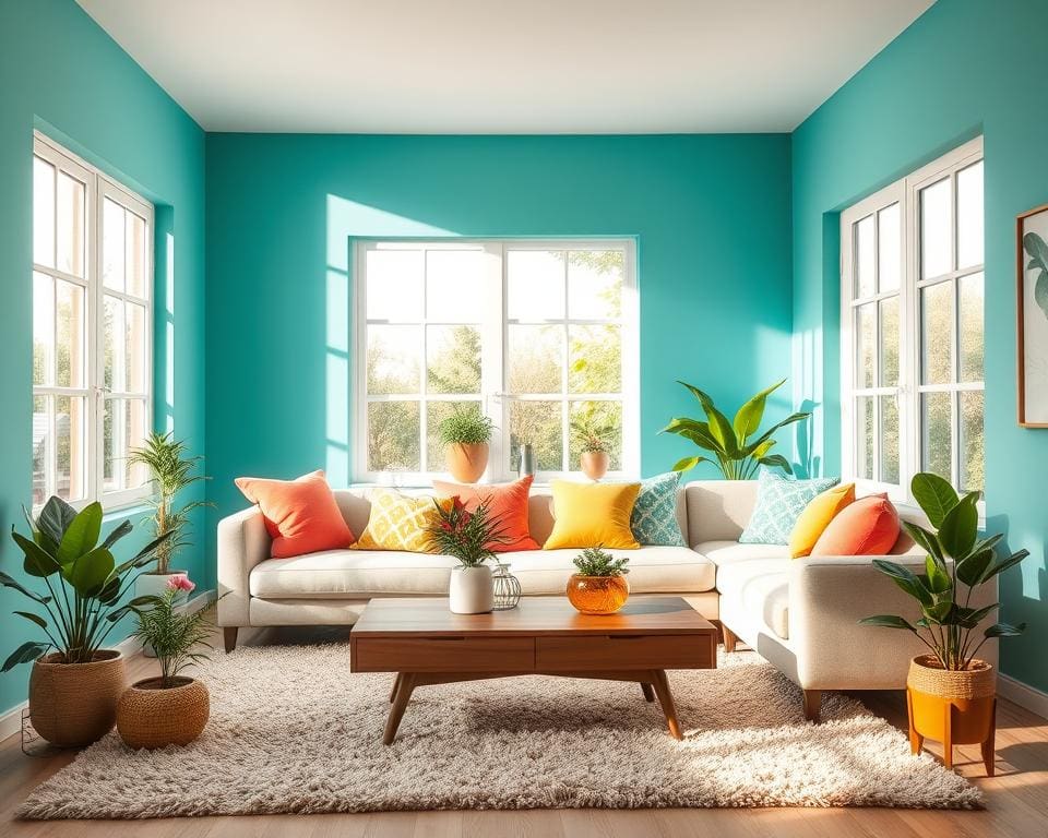 Wie bringst du Frische mit Farben ins Wohnzimmer?