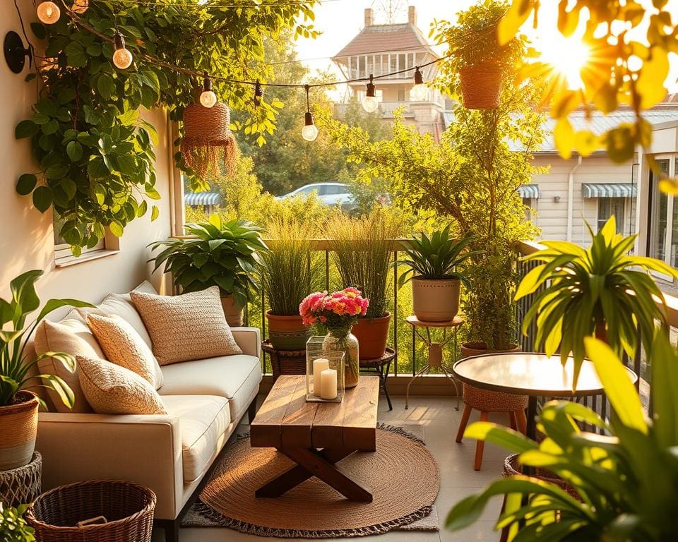 Wie gestaltest du einen kleinen Balkon gemütlich?