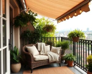 Wie gestaltest du einen kleinen Balkon gemütlich?