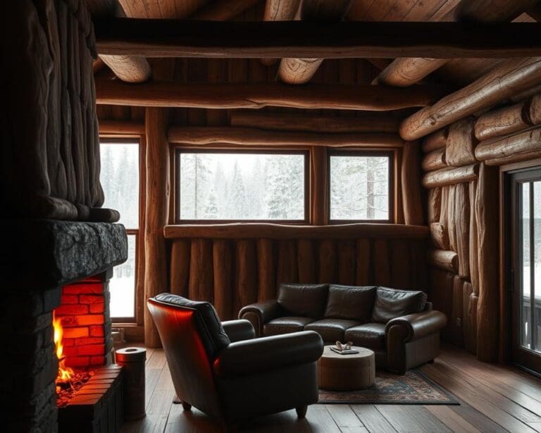 Wie schaffst du Atmosphäre mit rauem Holz?