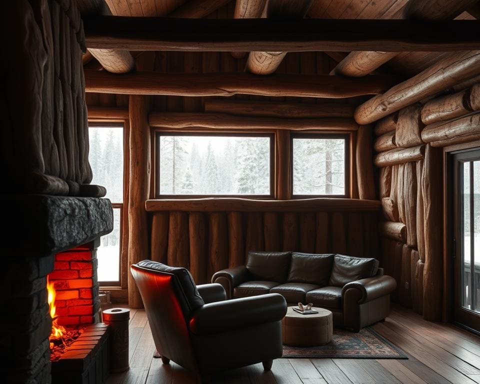 Wie schaffst du Atmosphäre mit rauem Holz?