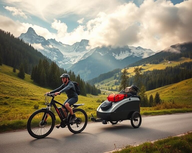 Wie reist man mit E-Bike und Anhänger durch die Schweiz?