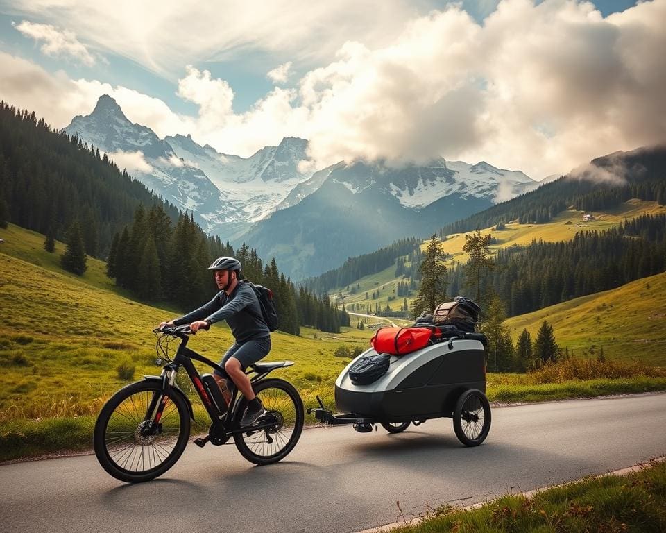 Wie reist man mit E-Bike und Anhänger durch die Schweiz?