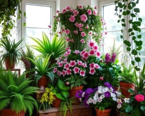 Dekoration mit Pflanzen und Blumen