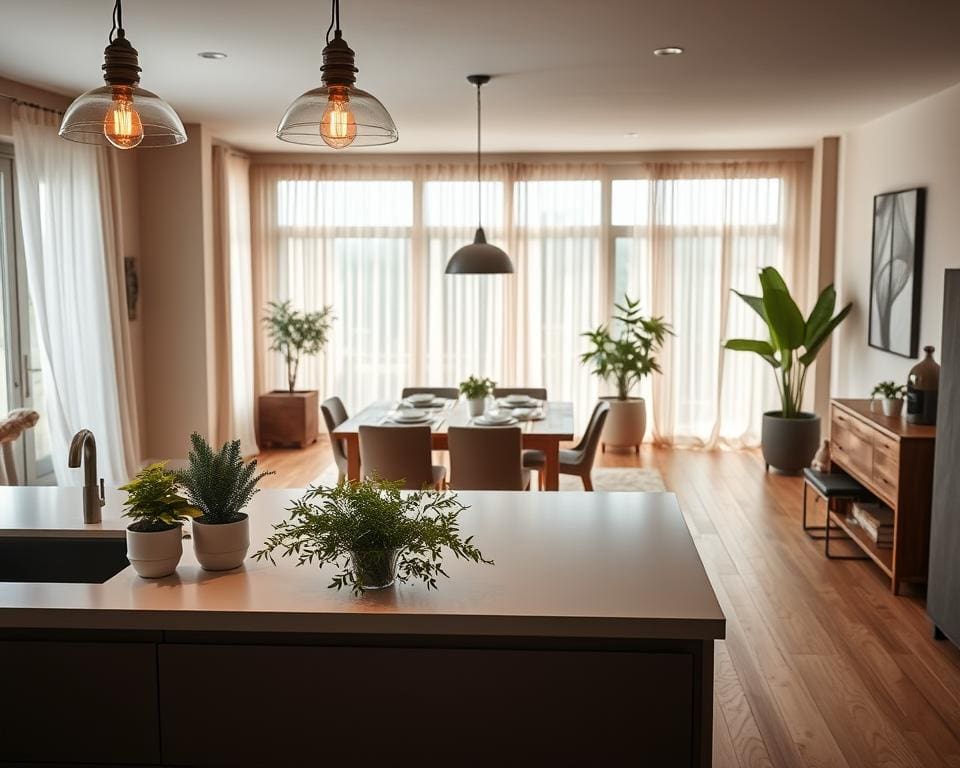 Wie richtest du eine offene Wohnküche stimmig ein?