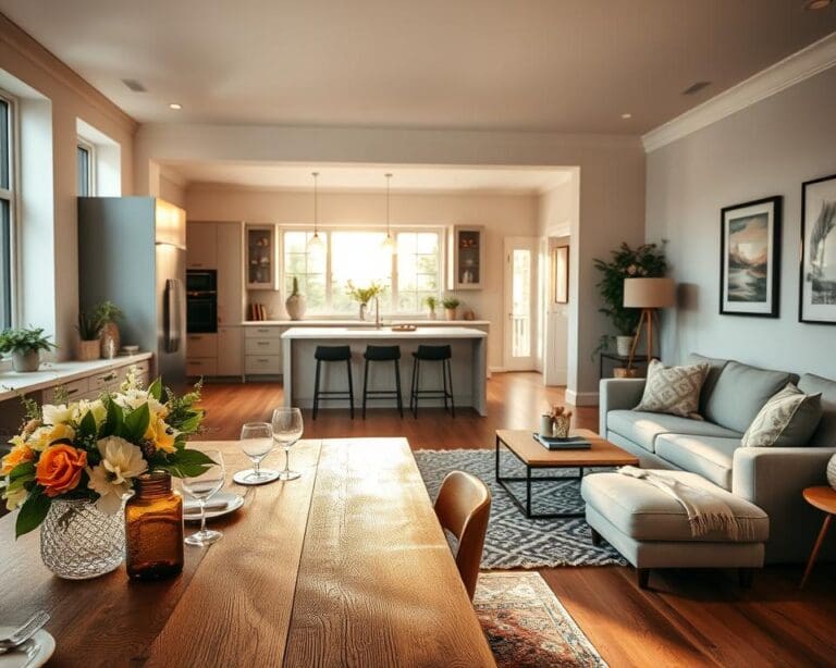 Wie gestaltet man eine offene Wohnküche harmonisch?