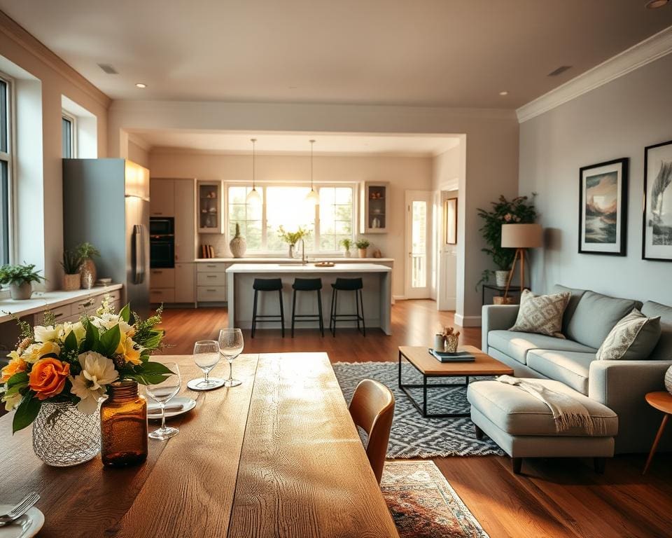 Wie gestaltet man eine offene Wohnküche harmonisch?